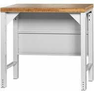 Vario Basic arbetsbänk, med bakvägg, höjd 950 mm, Bambuskiva