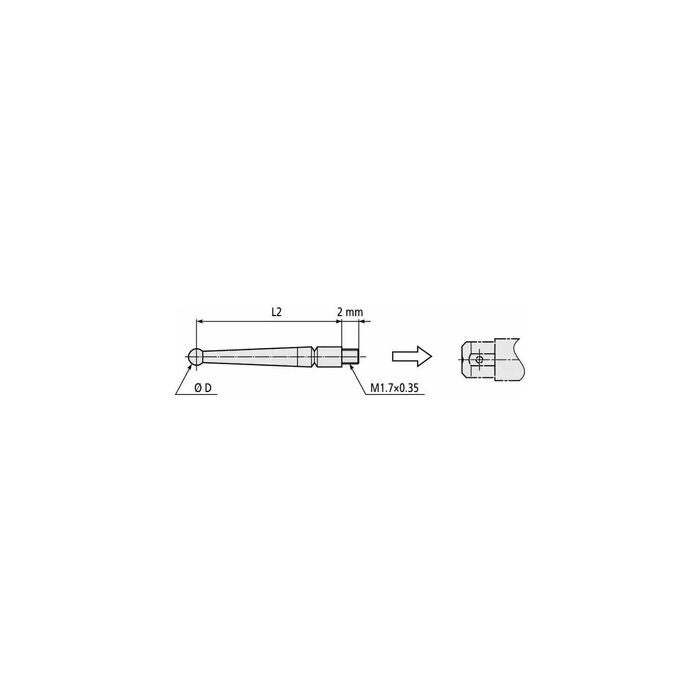 HM-spets mätspetslängd 17,4 mm 2R mm