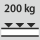 Hyllplanets bärförmåga/maximal jämnt fördelad last (på metall): 200 kg