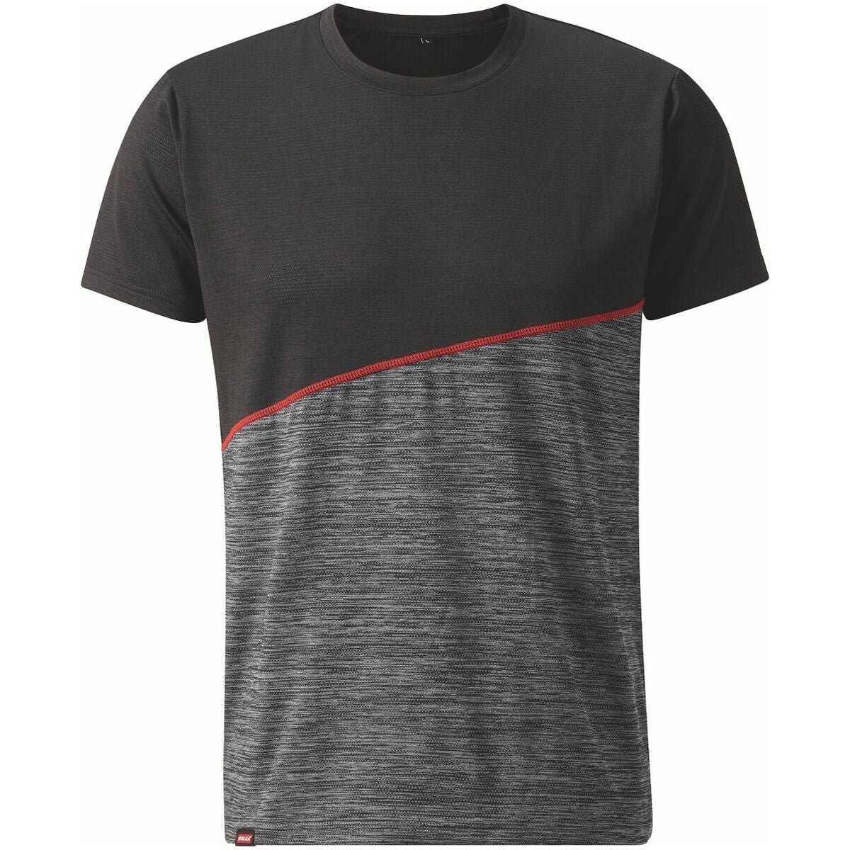 Funktionsskjorta mörkgrå / svart / röd