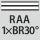 för lettrad profil: RAA 1×BR30°