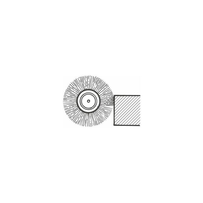 Rund trådborste Mässingtråd 0,15 mm 120X30 mm