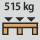 Hållare för pallar med bärförmåga: 515 kg