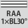 för lettrad profil: RAA 1×BL30°