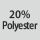 Tygsammansättning: 20 % polyester