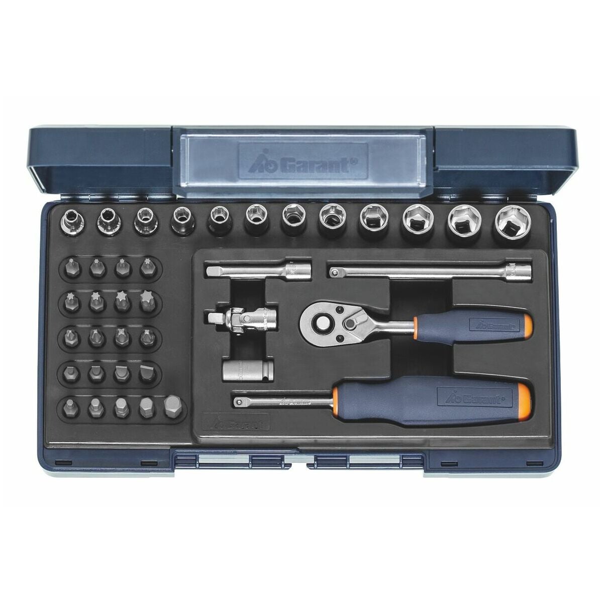 Hylsnyckelsortiment 1/4 tum fyrkant 39 delar 6