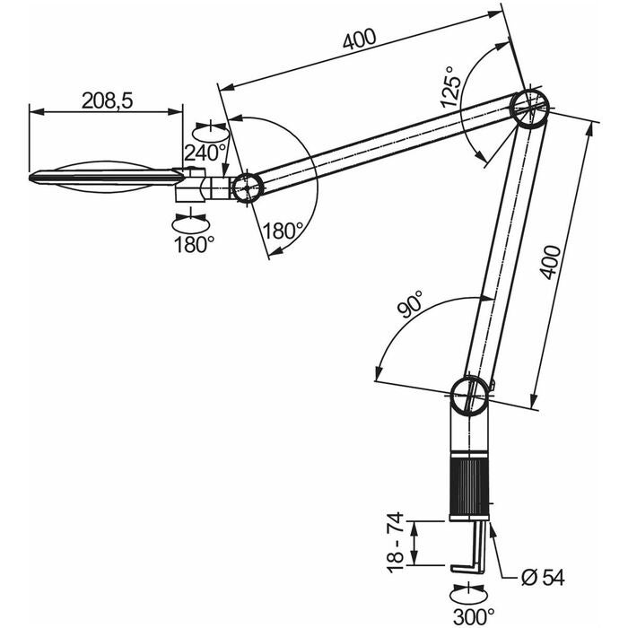 Lupplampa varioLED+ 132 mm