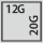 Lådornas effektiva yta i G: 12×20
