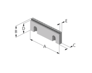 Stegback MHZ grepp 5 mm för aluminium och plast