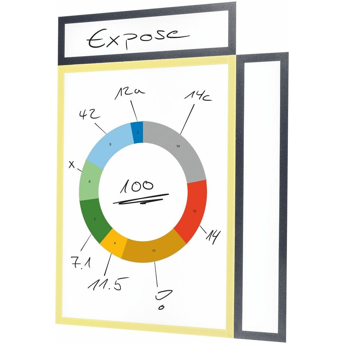 Genomskinlig mapp magnetisk A3 sats med 10 st RED