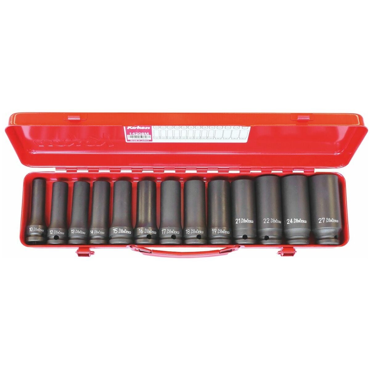 IMPACT-sats, 13 delar, sexkant, 1/2 tum Lång