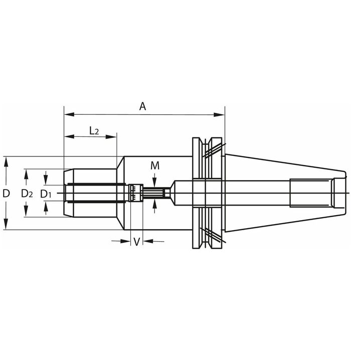 Hydraulchuckar medel, smal, form ADB 32 mm