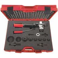 Sats med spalthålpunchar med hydraulverktyg