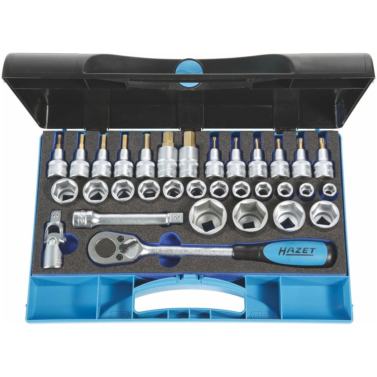 Hylsnyckelsortiment 1/2 tum fyrkant 32 delar