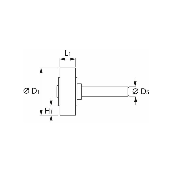 Rundborste med skaft Mässingtråd 0,20 mm 70X10 mm