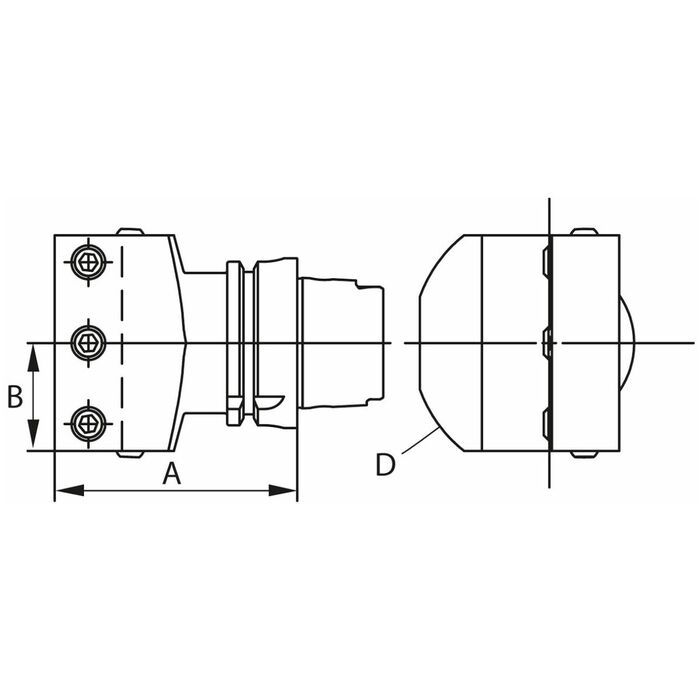 Verktygshållare radiellt 25 mm