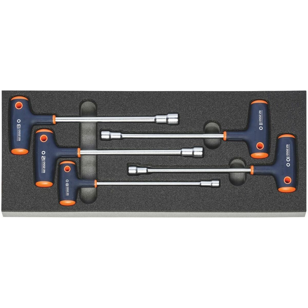 Hylsnyckel-sortiment T-handtag 5