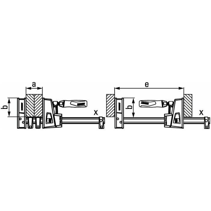 Skruvtving 600 mm