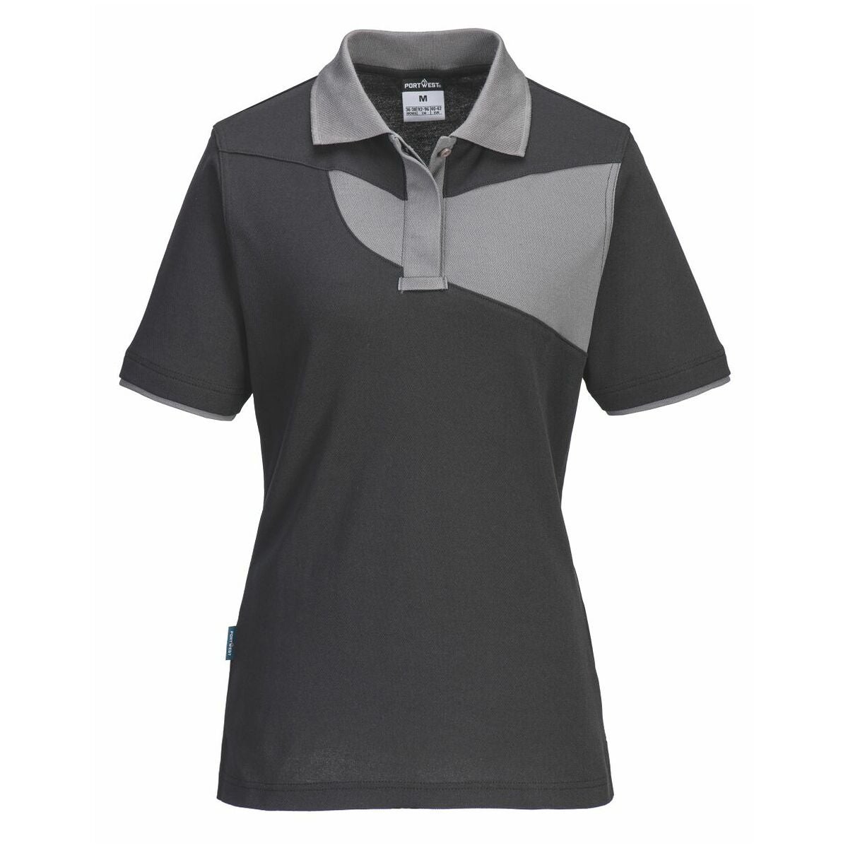 Pikétröja för damer PW2 svart/grå