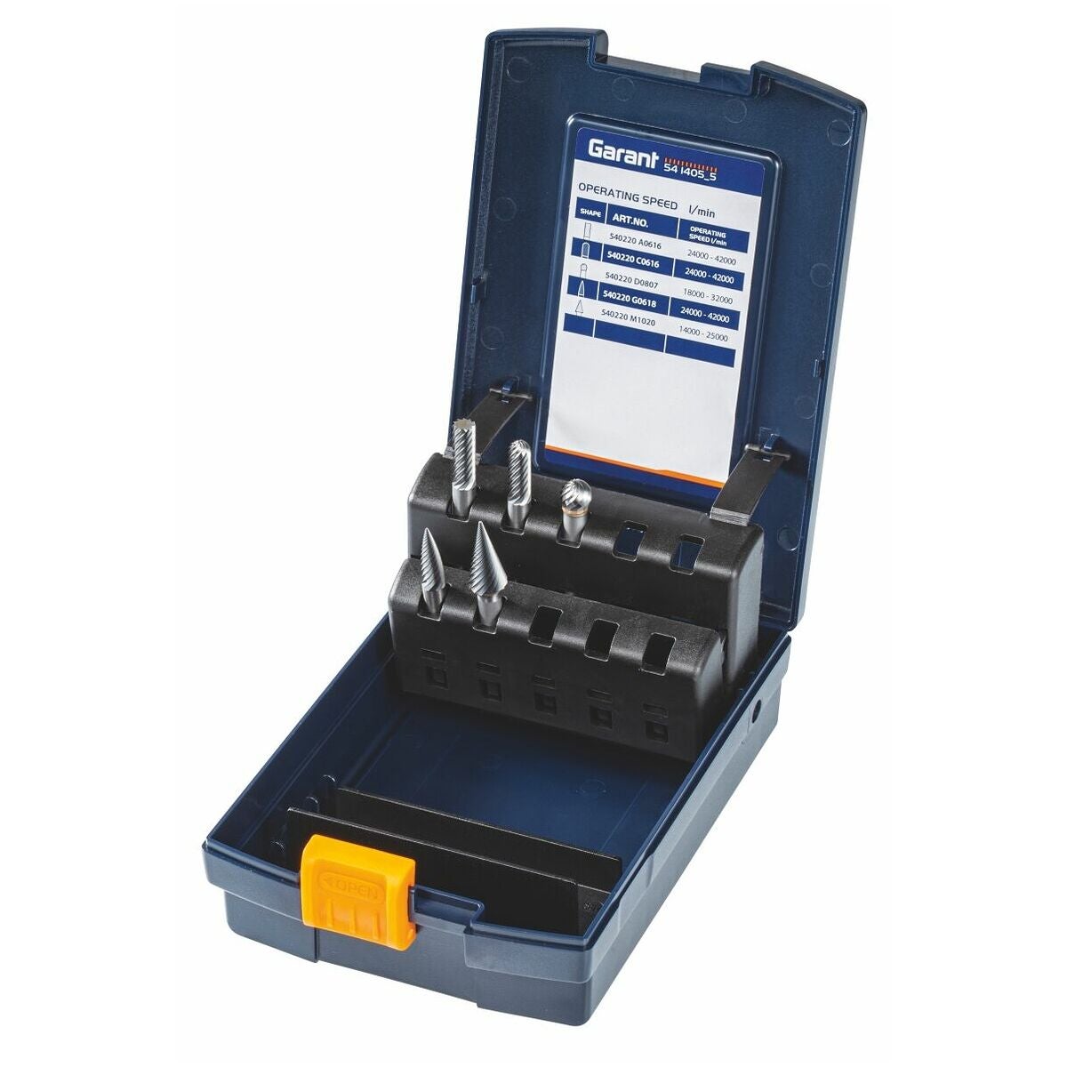 Sats med roterande filar 5 delar, GARANT Master Uni– medel VHM