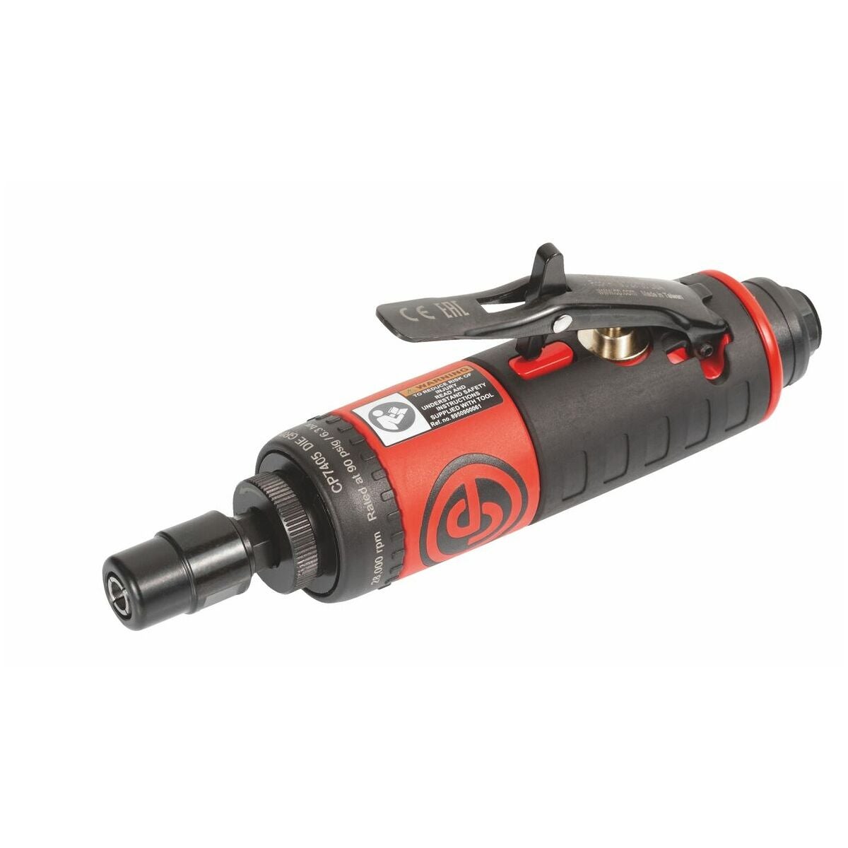 Tryckluftsdriven rakslipmaskin, spännhyls-⌀ 6 mm Kort