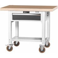 Vario arbetsbänk åkbar, höjd 850 mm, Multiplex-bokskiva 1000/1