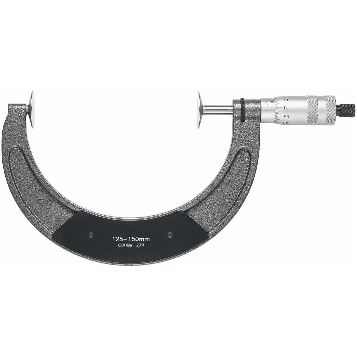 bygelmikrometer med tallriksmätytor ⌀ 30mm 125-150 mm