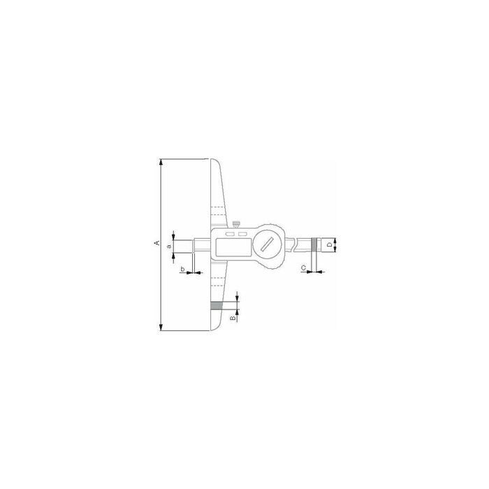 Digitalt djupmått TWIN CAL IP 67 500 mm