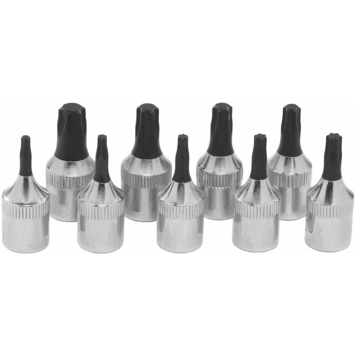 Sats skruvdragarhylsor för Torx®-skruvar, 1/4 tum-fyrkant 9 delar