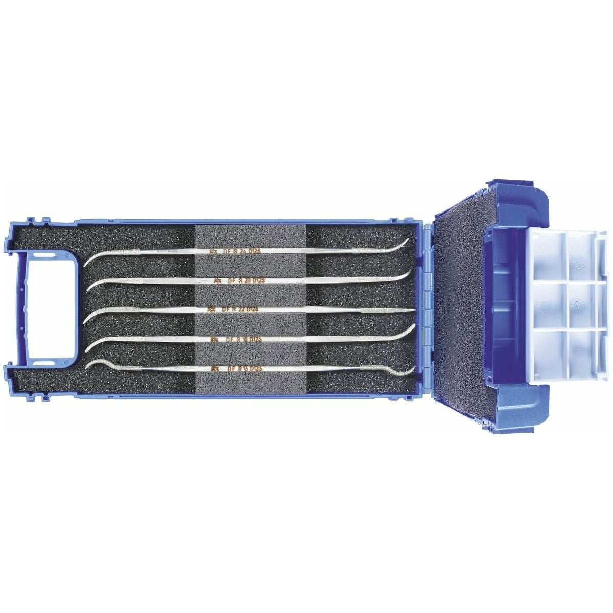 Sats med diamanträffelfilar, 5 delar, 150 mm