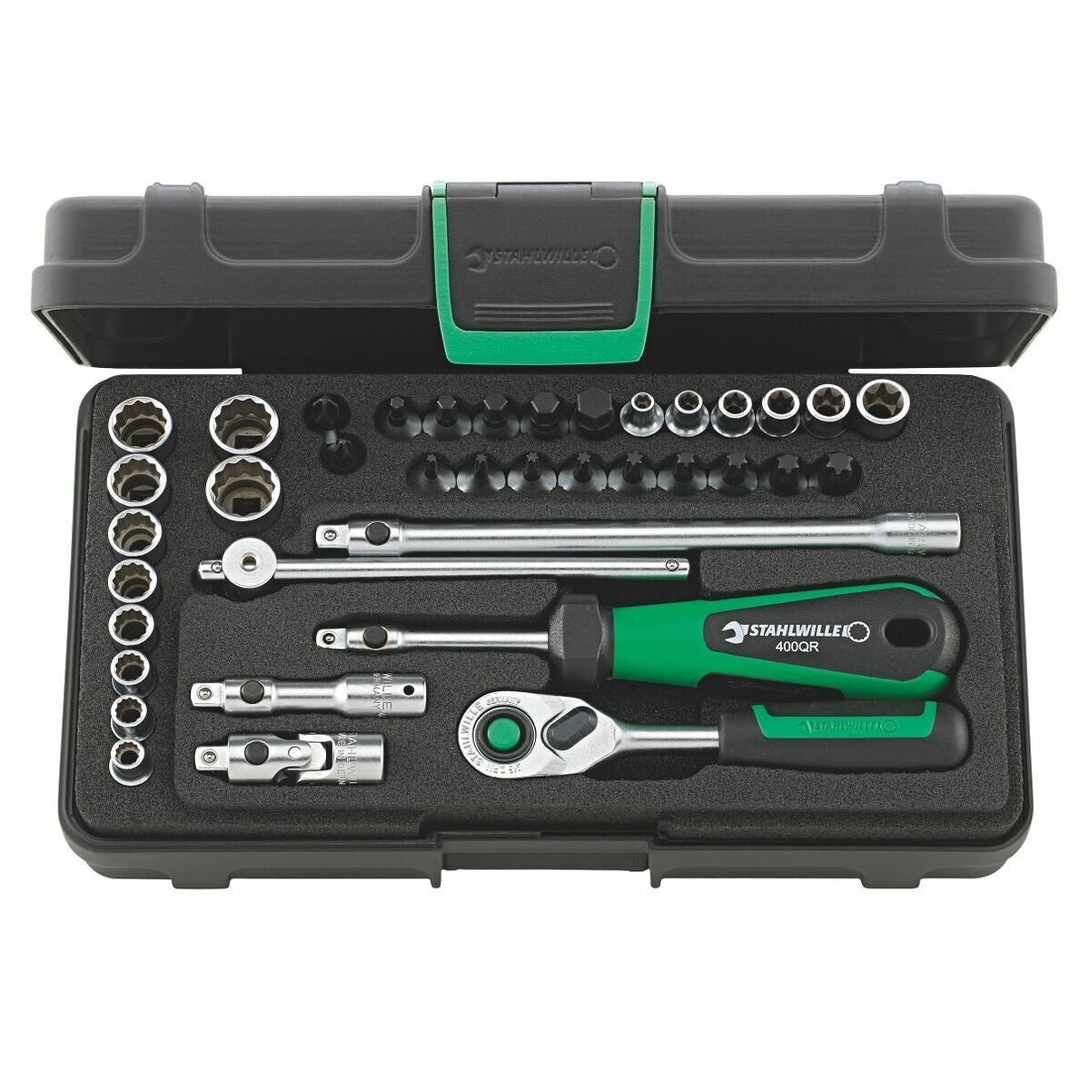 Hylsnyckelsortiment 1/4 tum fyrkant 38 delar 38