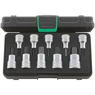 Sats med sexkants skruvdragarhylsor 1/2 tum-fyrkant 10 delar