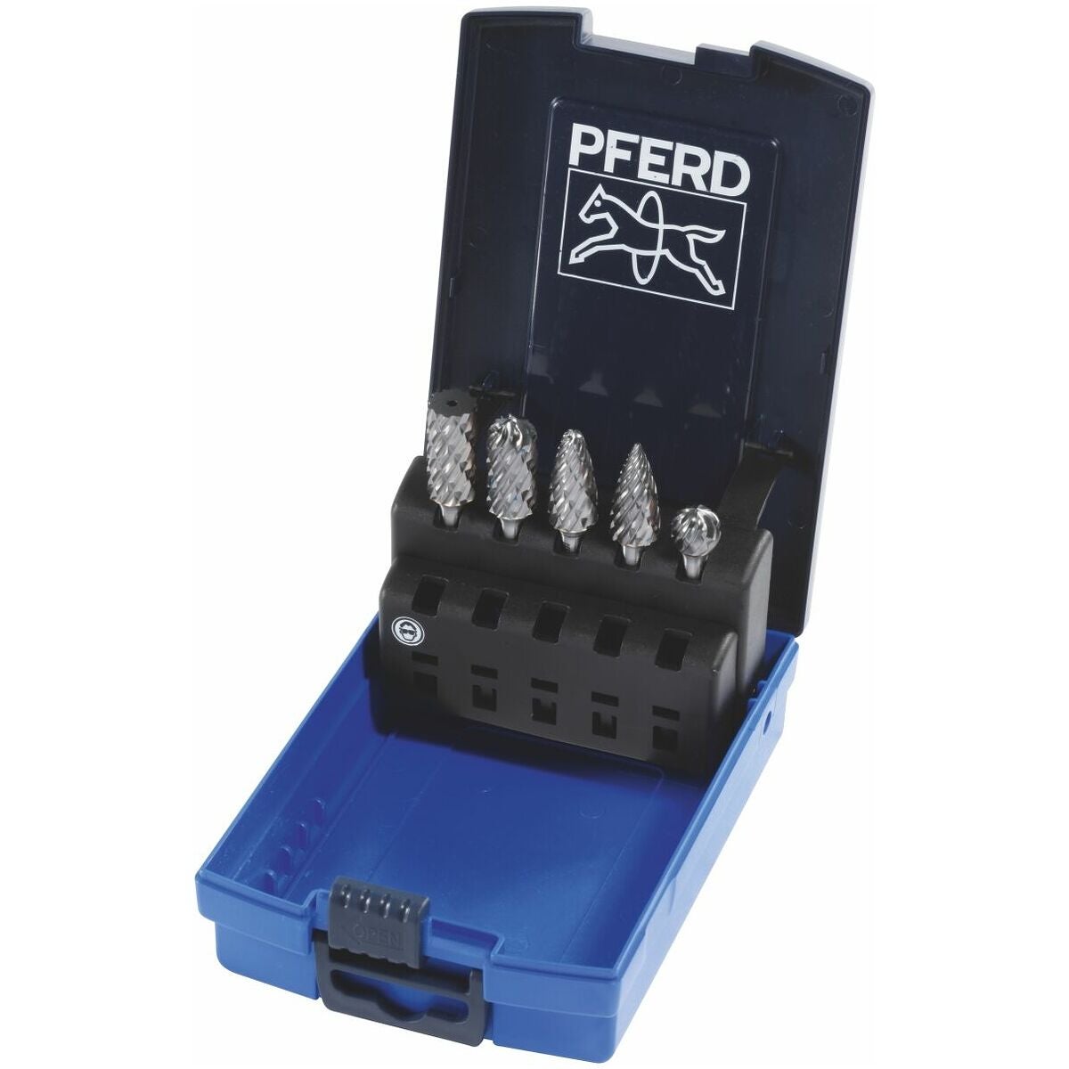 Sats med roterande filar 5 delar, filtandning STEEL − grov