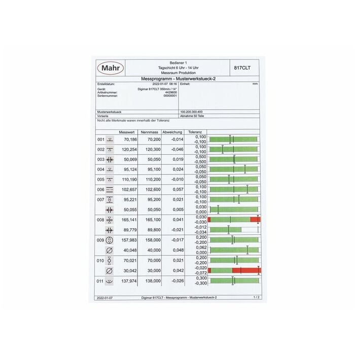 Digital 2D-höjdmätare Digimar 817CLT 1000