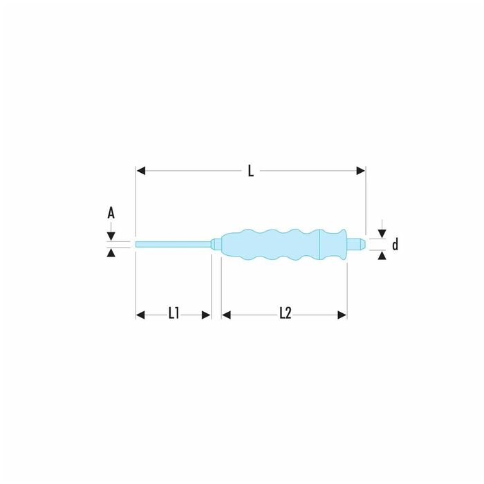 Drivdorn med handtag 6 mm