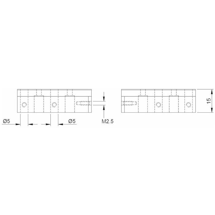 Hållarpar med hål ⌀ 5 mm