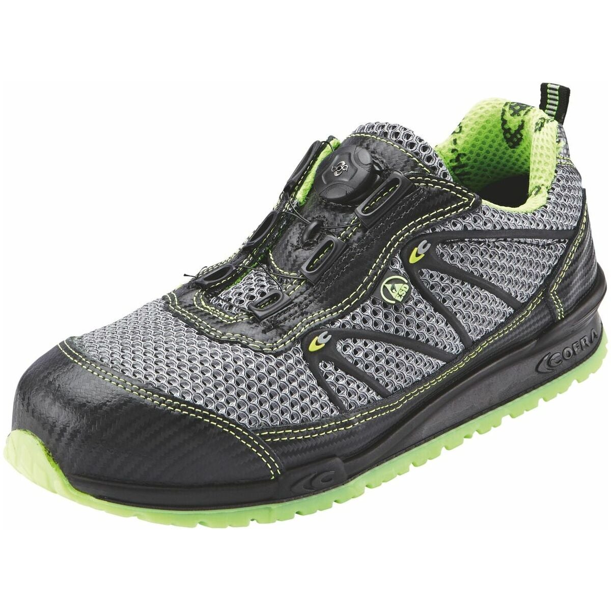 Halvsko svart/grön POTENCY ESD, S1P