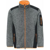 Jacka av stickad fleece antracit / svart