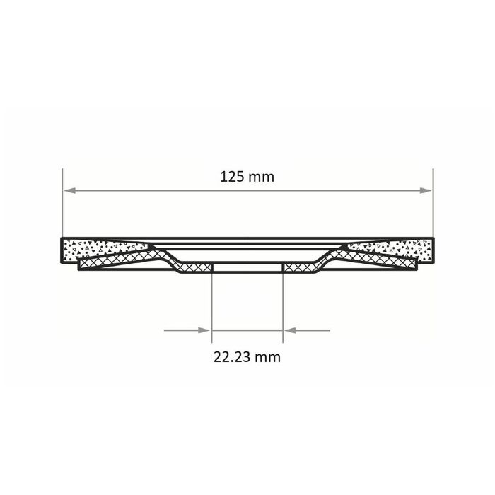 Lamellrondell V2 Power (ZA), plan-konvex för stål 60