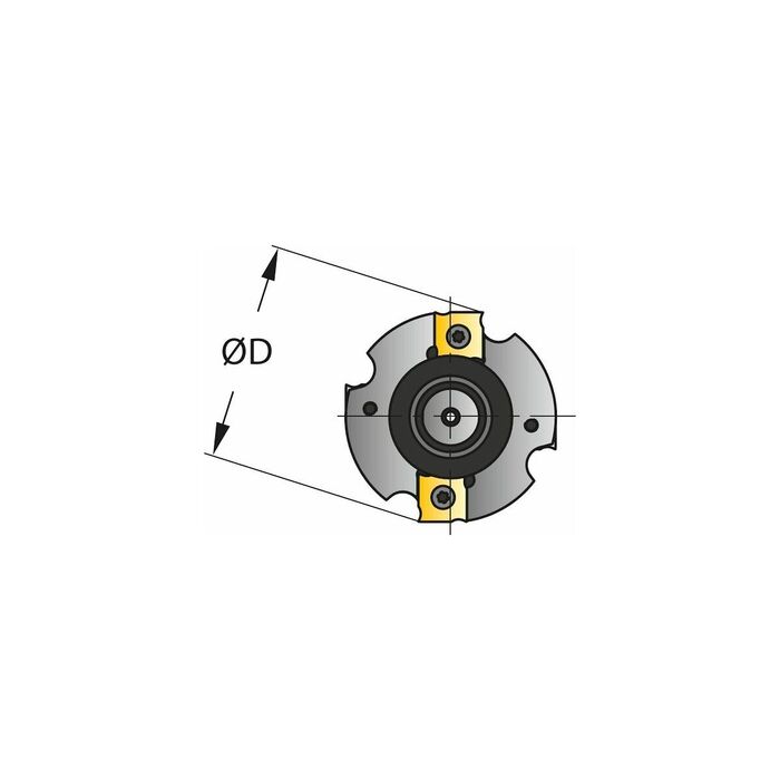 Skivfräs med gänga Bredd a<sub>p</sub> = 5 mm 80 mm