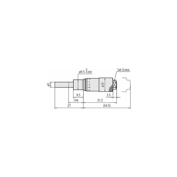 Inbyggnadsmikrometer 0-13 mm