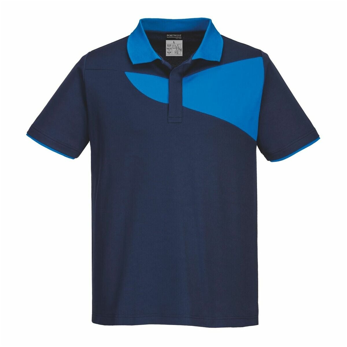 Pikétröja PW2 mörkblå/royalblå