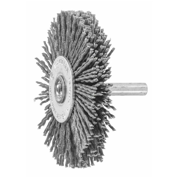 Rundborste med skaft mikroabrasiv, SiC kornstorlek 120 70X10 mm