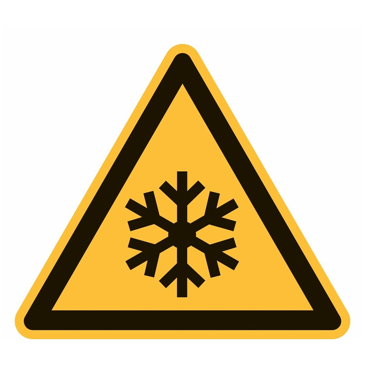 Varningsskyltar Varning för låg temperatur