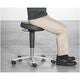 Ergonomisk arbetspall, konstläder, med hjul 1