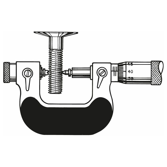 Bygelmikrometer för gänga utan insatser 50-75 mm