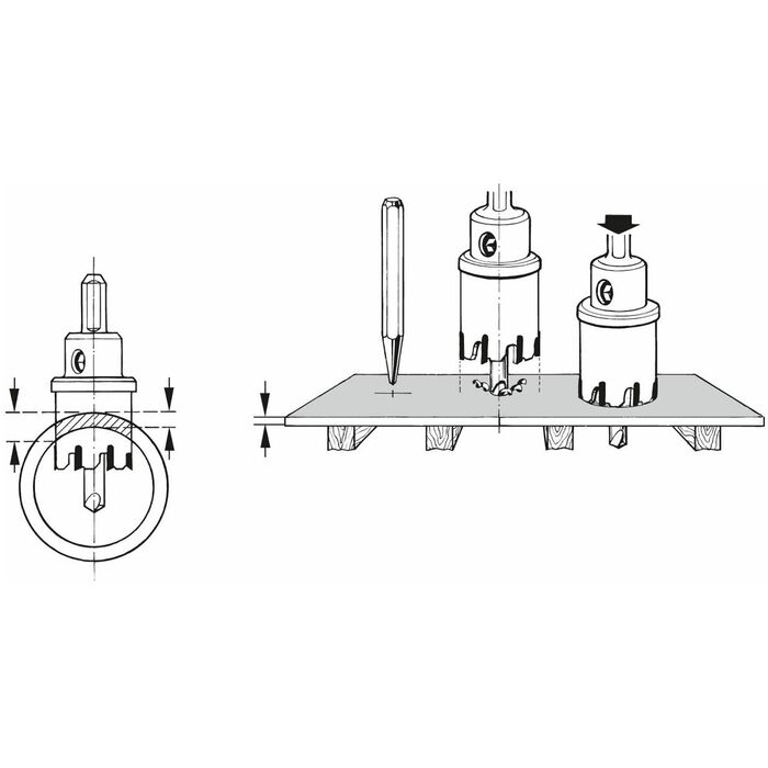 Kärnhålsborr HM plan 23 mm