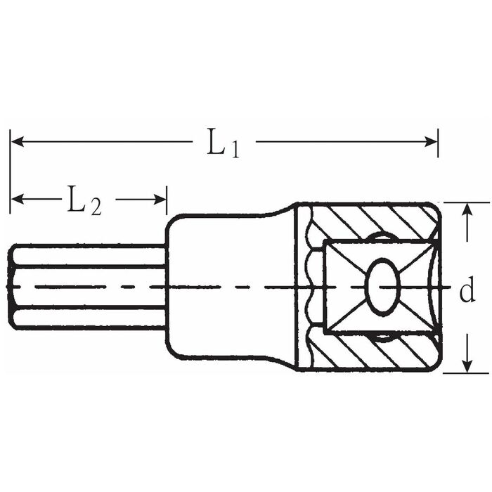 Sexkantskruvdragarhylsa 3/8 tum 10 mm