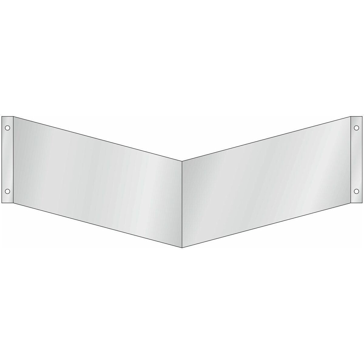 Vinkelskylt Väggmontering för två symboler stor