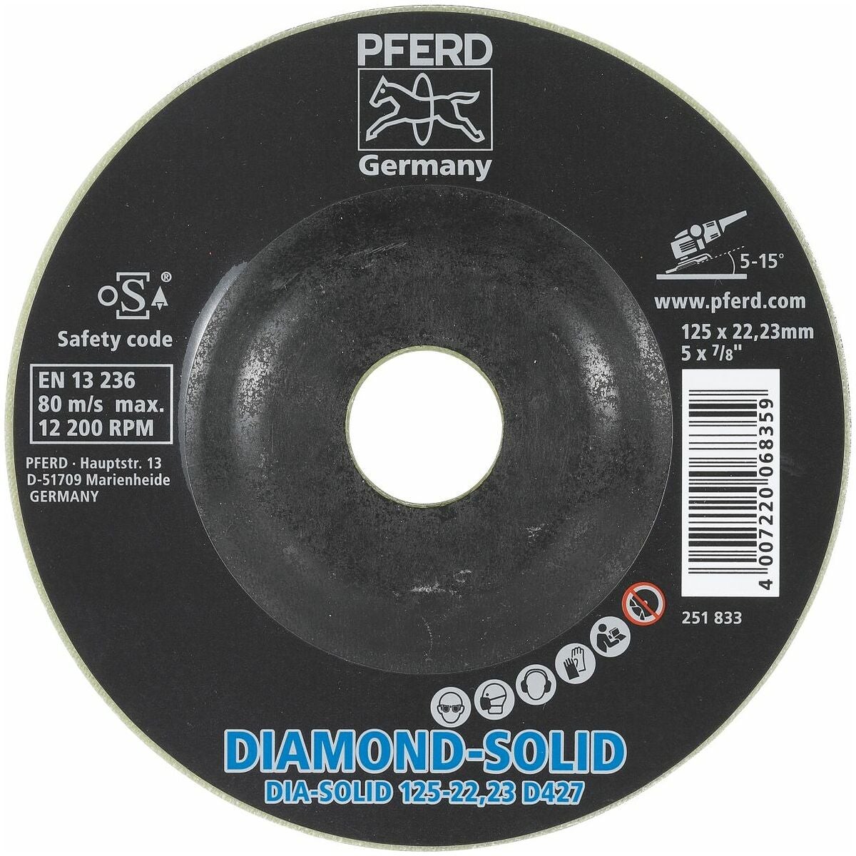 Slipskiva CC-GRIND-SOLID-DIAMOND ⌀ 125 mm